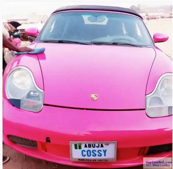 Photo: Cossy Orjiakor Shows Off Her Val Date Pink Porsche